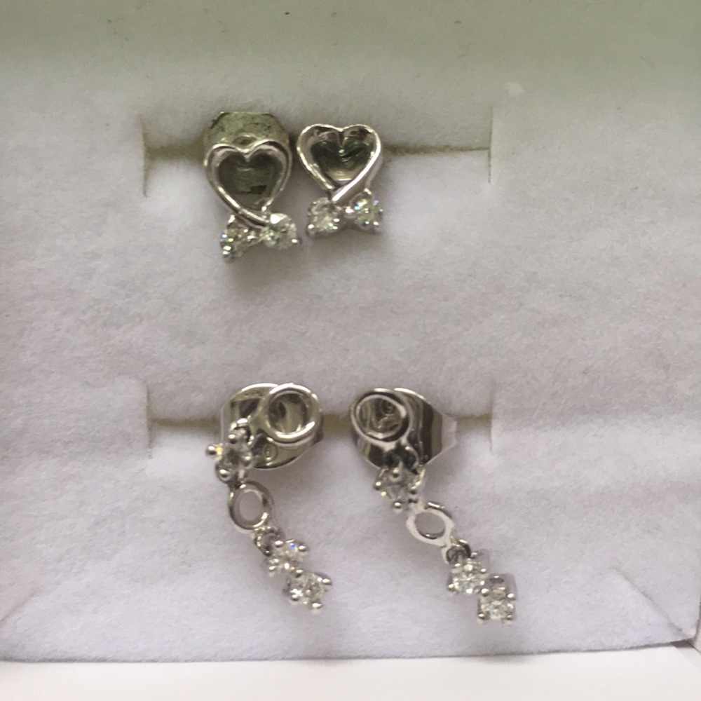 Sterling silver earrings (2 sets)